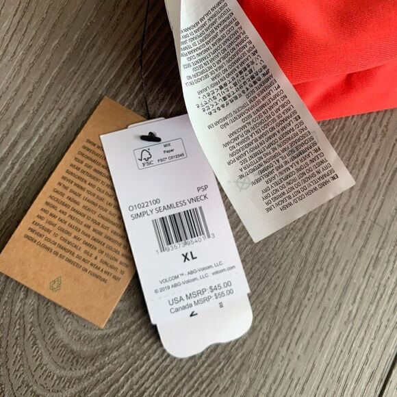 Volcom simply seamless V neck bikini top - Picture 3 of 4